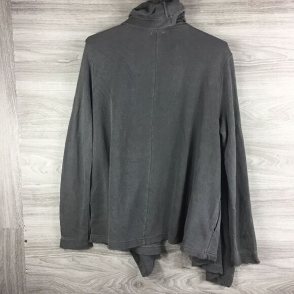 SUSINA Gray Drape Knit Hooded Cardigan size M - Picture 5 of 7